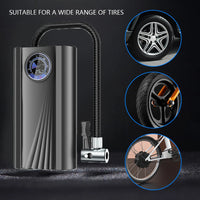 12V Mini Tire Pump High Precision Auto Air Compressor Quick Inflating Electronic Inflatable Pump Cigarette Lighter for Car Auto
