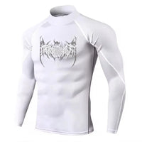 Y2K Men's Turtleneck Compression Shirt Quick Gym Fitness Dry Rash Guard Hight Neck Muscle Athletic Bodybuilding Shirts Summer