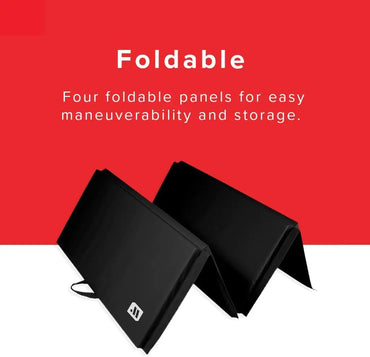 4x6 ft Folding Exercise Mat - 2" Thick Foam for Yoga, Pilates, Home Workouts, Lightweight & Easy to Carry