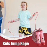 Jump Rope Kids Wear Resistant Cotton Cord Length Adjustable Fitness Skipping Rope With Handle For Kids Boys Girls Outdoor