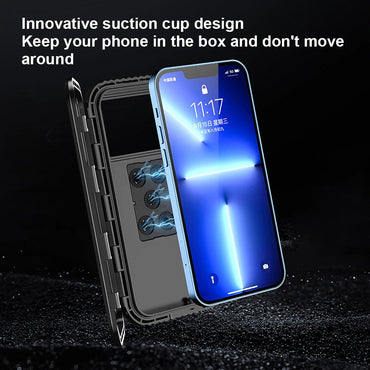 Waterproof Rear View Mirror Phone Support Strong Suction Cellphone Mount Flexible Motorcycle Phone Box Stand for 4-7 Inch Phone