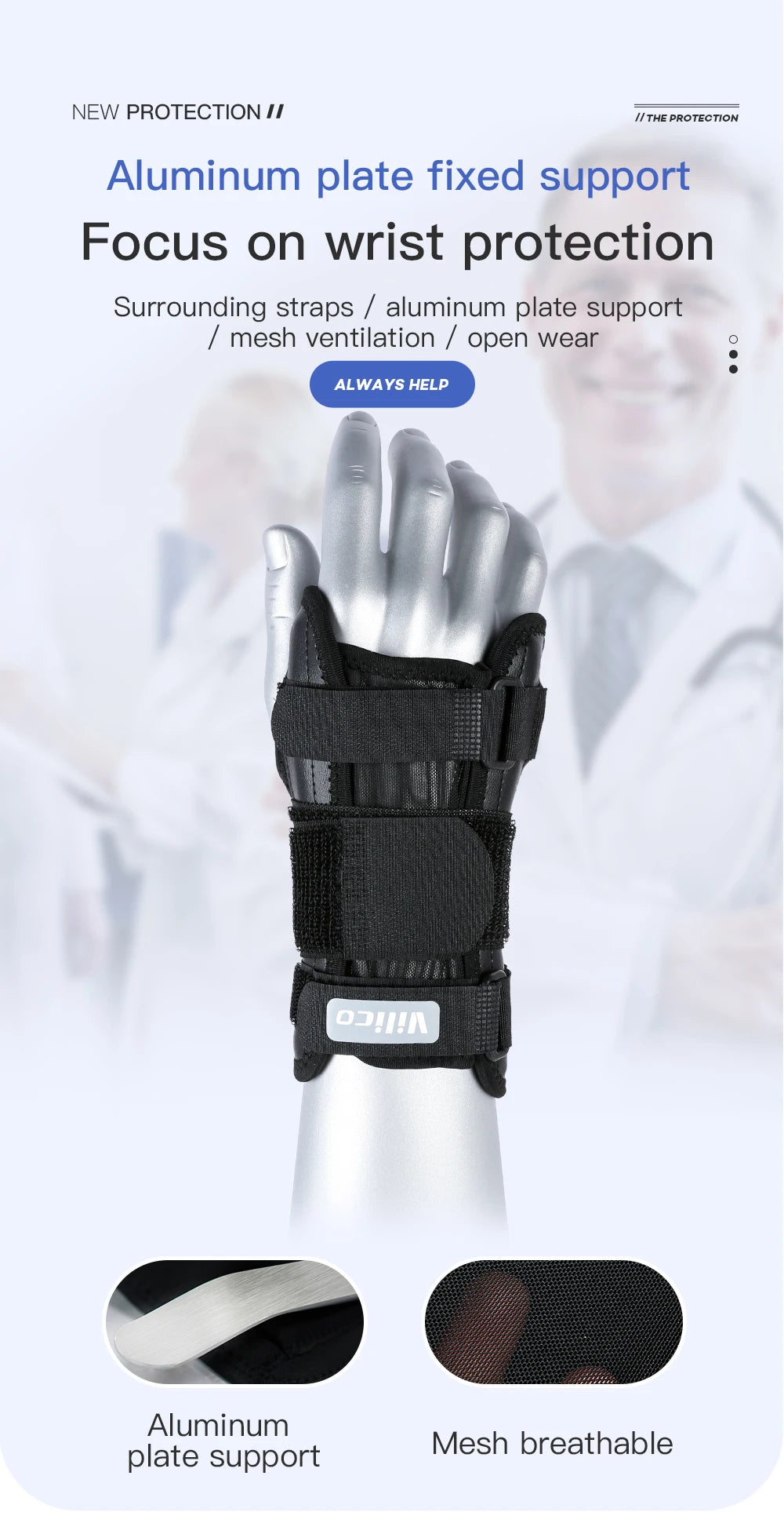 Adjustable Fitness Wristband Tennis Sports Wrist Support Bandages Hand Weights Brace Fingerless Gloves Straps Gym Wrist Wraps