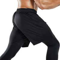 Men Training Athletic Pants Quick Dry Running Leggings Gym Workout Compression Pants