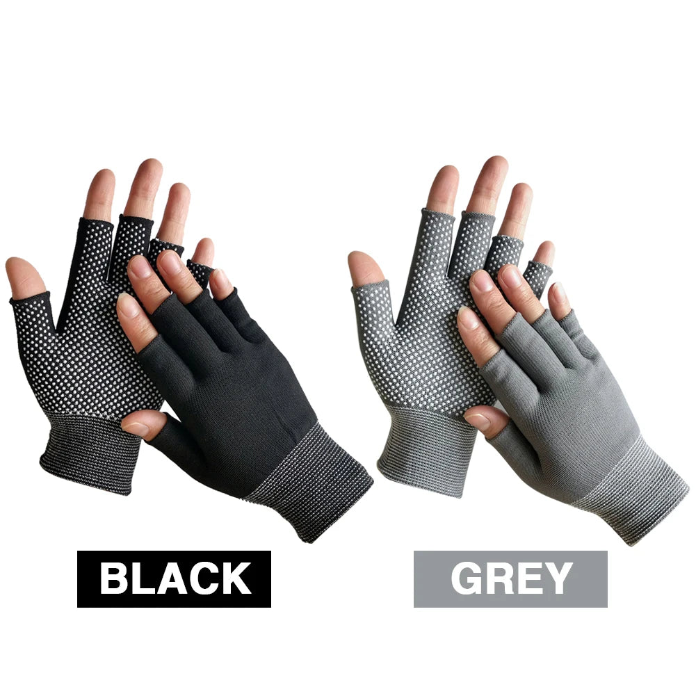 Half Finger Fishing Gloves Breathable Driving Gloves Non-slip Riding Gloves Workout Mittens for Cycling Fishing Driving