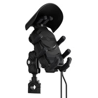 Motorcycle Phone Holder 15W Wireless Charger Shockproof Fast Charger Stand Anti-Theft Smartphone Handlebar Mount Waterproof