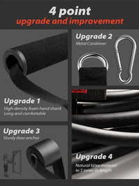 Resistance Bands Set, Exercise Bands With Door Anchor, Handles, Carry Bag, Legs Ankle Straps For Resistance Training