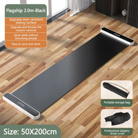 140/180/200CM Yoga Sliding Mat Sport Fitness Glide Pilates Skating Training Board Mat for Ice Hockey Roller Skating Leg Exercise