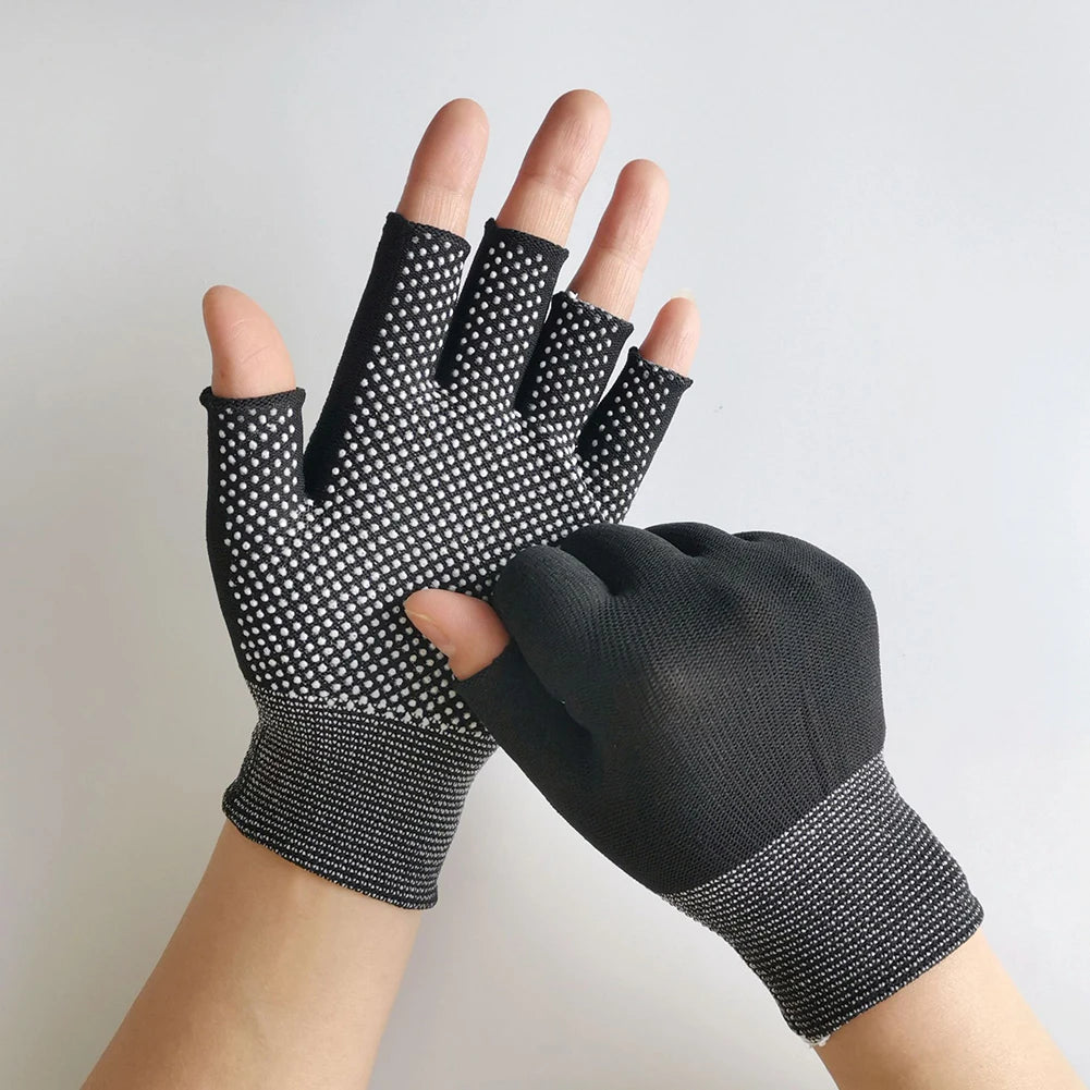Half Finger Fishing Gloves Breathable Driving Gloves Non-slip Riding Gloves Workout Mittens for Cycling Fishing Driving