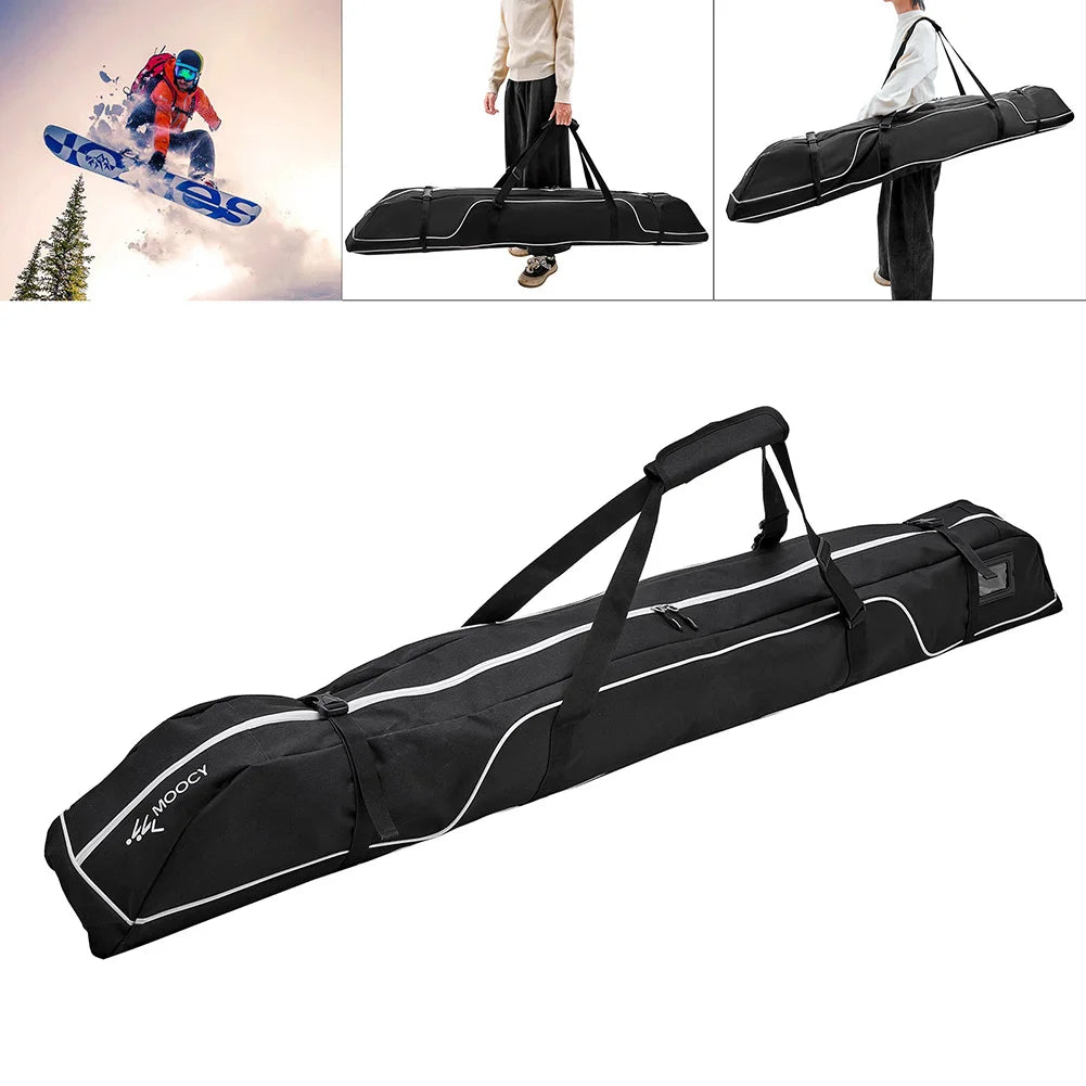 172cm Ski Travel Bag Adjustable Ski and Snowboard Equipment Travel Bag  Handle Waterproof Accessories for Road Trips