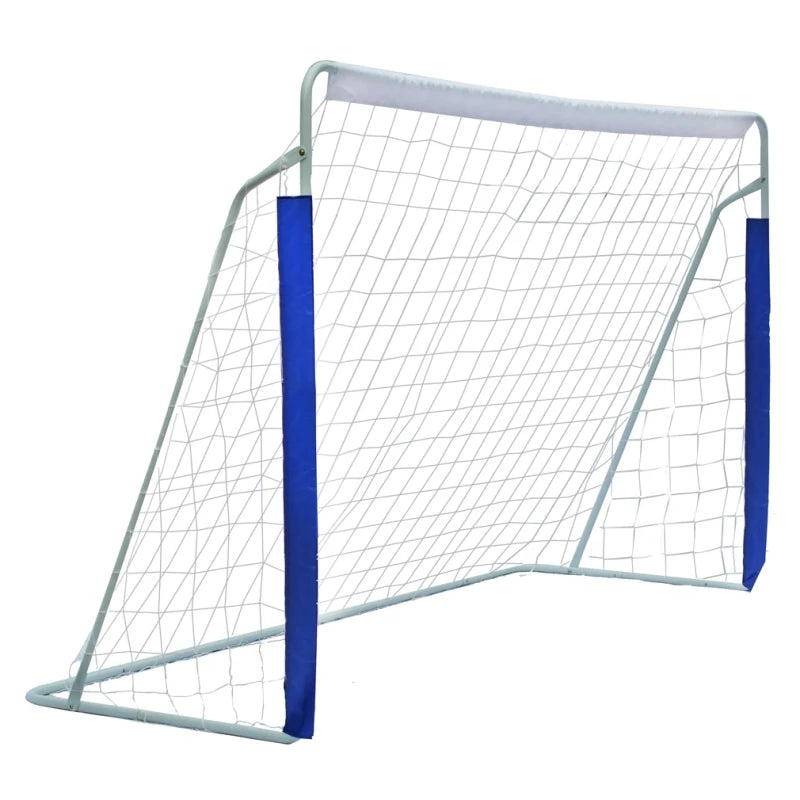 8x5FT Soccer Goal for Backyard with Carry Bag - Steel Pipe Goal - Fun for Outdoor Indoor Training Games for Kids Youth Adult, fo