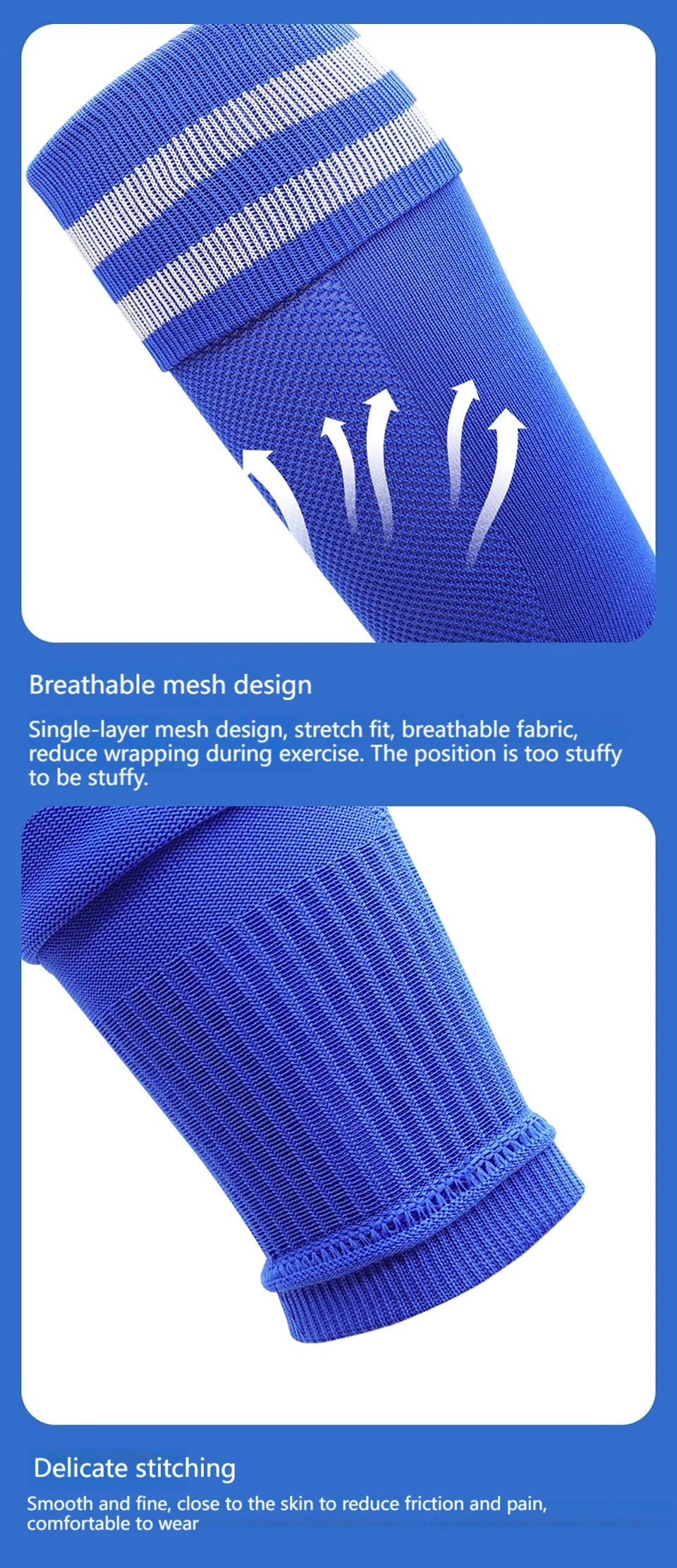 Loogdeel 1Pair Football Sock Calf Sleeves Adult Knee Protection Sports Socks High Tube Breathable Soccer Leg Warmers Shin Guard