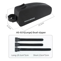 ROCKBROS Bicycle Bag Bike Frame Top Tube Bag Large Capacity Storage Waterproof Hard Shell Bicycle Bag MTB Road Bike Accessories