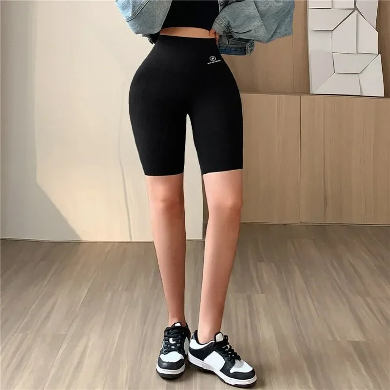 Women Butt Lifting Yoga Shorts Elastic Workout High Waist Tummy Control Ruched Booty Pants Seamless Gym Compression Tights