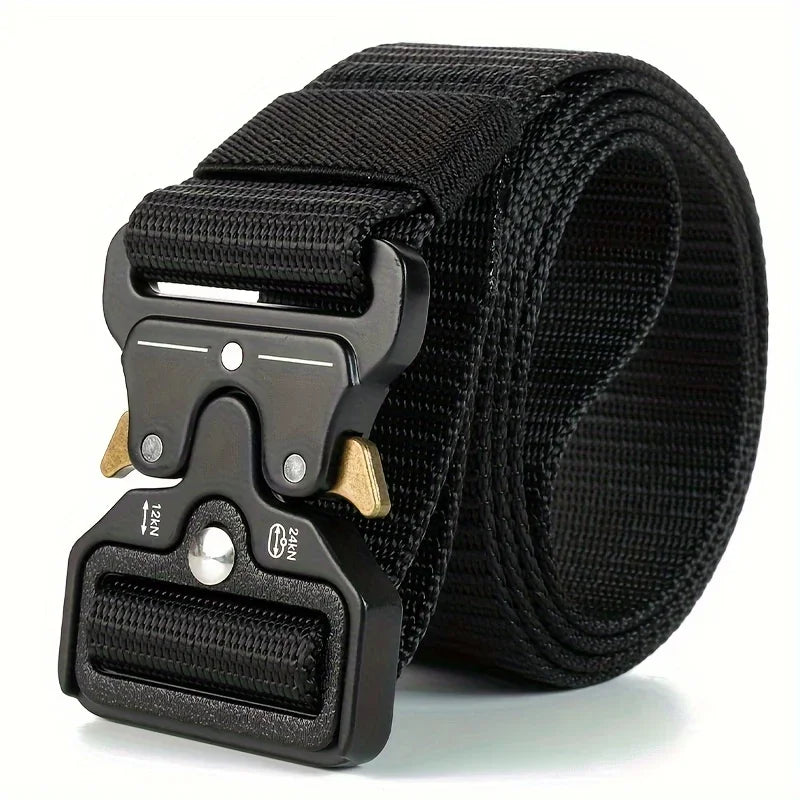 Men's Tactical Belt Heavy-Duty Nylon Belt With Quick-Release Buckle | Adjustable Work Belt For Outdoor Training