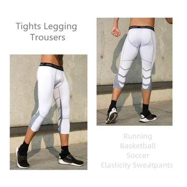 Men's Compression Pants Cycling Running Basketball Soccer Elasticity Sweatpants Fitness Tights Legging Trousers Rash Guard