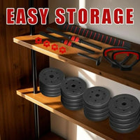 25 Pounds Adjustable Dumbbells 4-in-1 Dumbbells Set Free Weight Set with Connector – Convert to Barbell, Kettlebell & Push-Up St