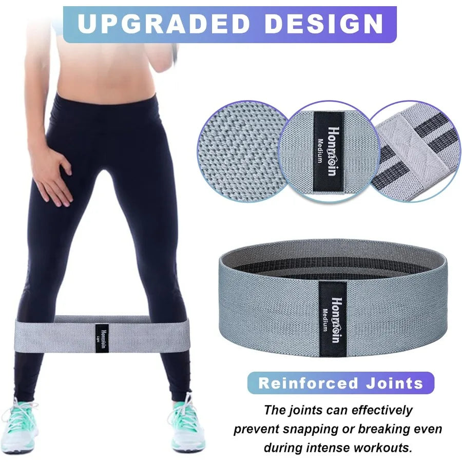 Resistance Bands for Working Out 3 Levels Exercise Bands Workout Bands Set for Women Men Hip Legs Booty Bands for Home Fitness
