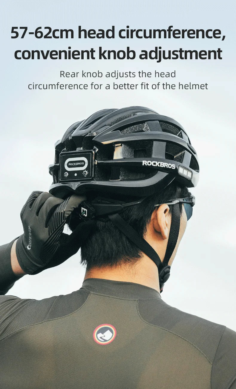 ROCKBROS Cycling Light Helmet USB Charging Electric LED Front Light Helmet Night Cycling Safety Helmet Bicycle Scooter Helmet