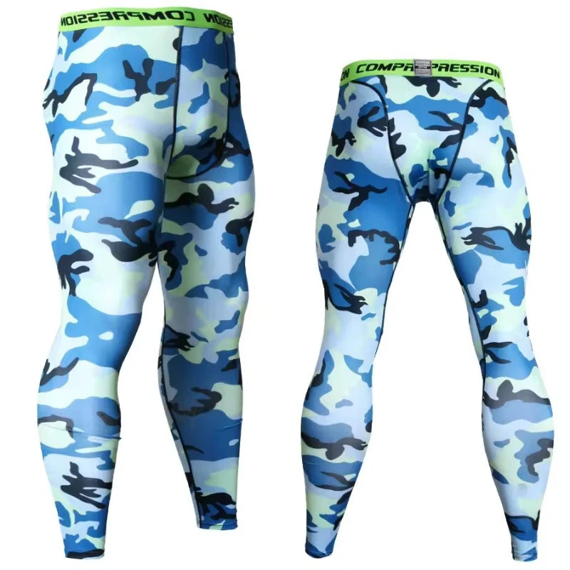 Men Camouflage Sports Leggings Men Running Training Compression Leggings Quick Dry Trousers Fitness Pants Running Jogging Tights