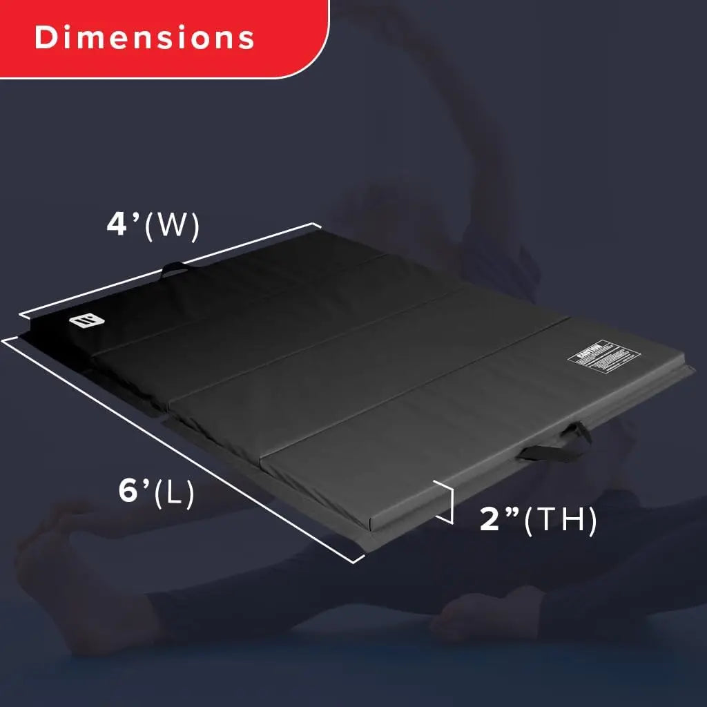 4x6 ft Folding Exercise Mat - 2" Thick Foam for Yoga, Pilates, Home Workouts, Lightweight & Easy to Carry