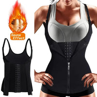 Sweat Waist Trainer Vest Slimming Corset for Weight Loss Body Shaper Sauna Suits Compression Shapewear Belly Girdles Tank Tops
