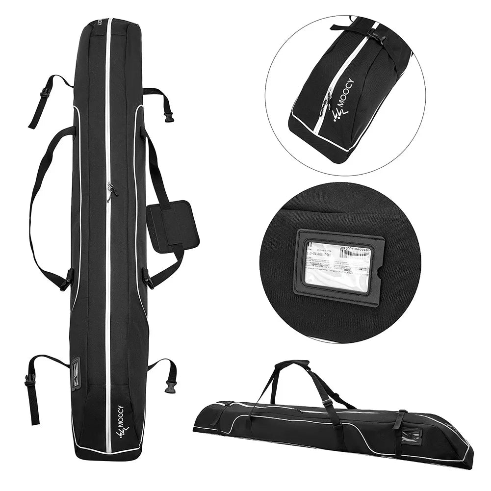 172cm Ski Travel Bag Adjustable Ski and Snowboard Equipment Travel Bag  Handle Waterproof Accessories for Road Trips