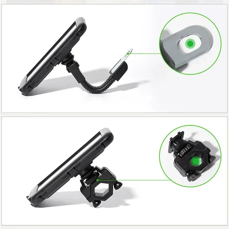 Motorcycle Phone Holder Support Moto Bicycle Waterproof Case Handlebar Stand Case Mount Waterproof Scooter Motorbike Phone Bag