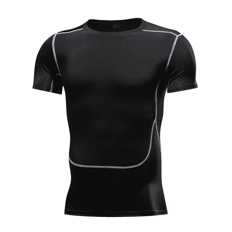 Men's Running Compression Tshirts Quick Dry Soccer Jersey Fitness Tight Sportswear Gym Sport Short Sleeve Shirt Breathable