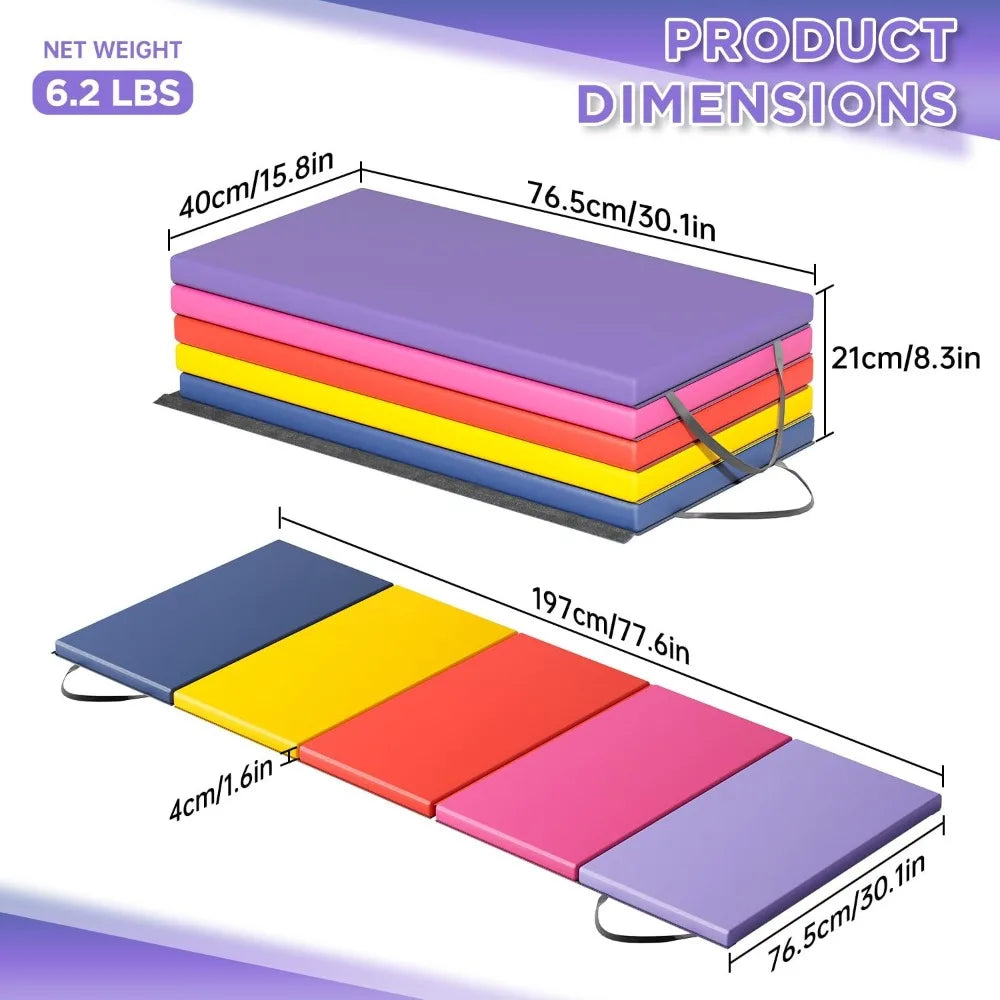 Gymnastics Tumbling Mats Portable Gymnastics Mat Foldable Tumbling Mat Yoga Mat