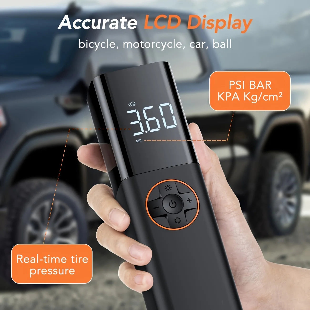 Tire Inflator Portable Air Compressor, DC 12V Small Air Pump for Car Tires, 150PSI Electric Tire Pump