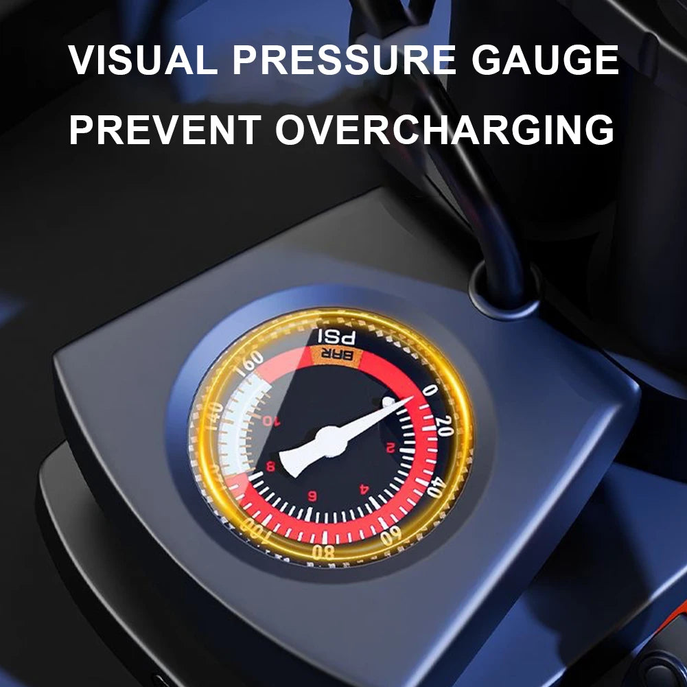 Foot Pedal Portable Pump High Pressure Bicycle Tire Air Pump Schrader Valve Car Basketball Inflator for Electric Car Motorbike