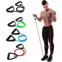 Resistance Band with Handles Yoga Drawstring Elastic Fitness Workout Tube Band   Workout Strength Training