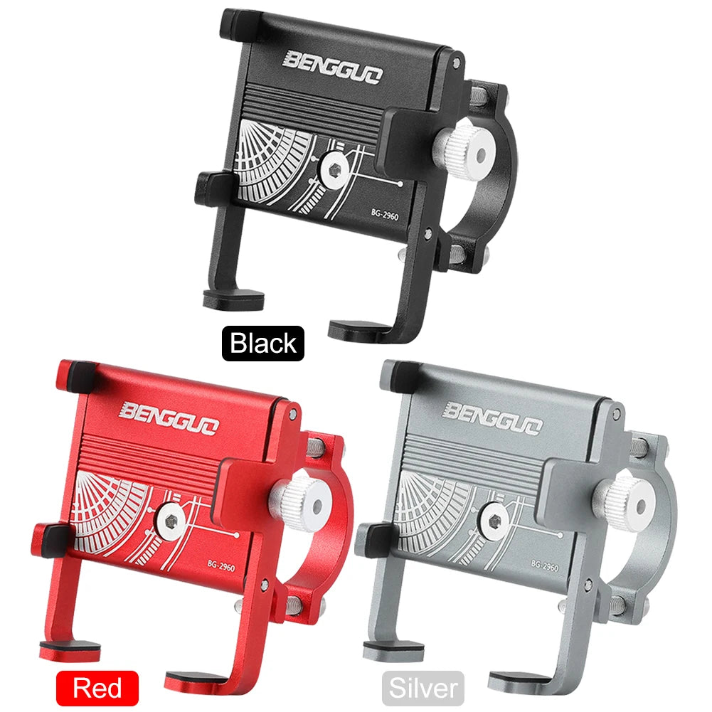 Bicycle Phone Reliable Mount Aluminium Alloy MTB Phone Mount Stand Adjustable Bike Phone Nonslip Holder Fixed Navigation Bracket