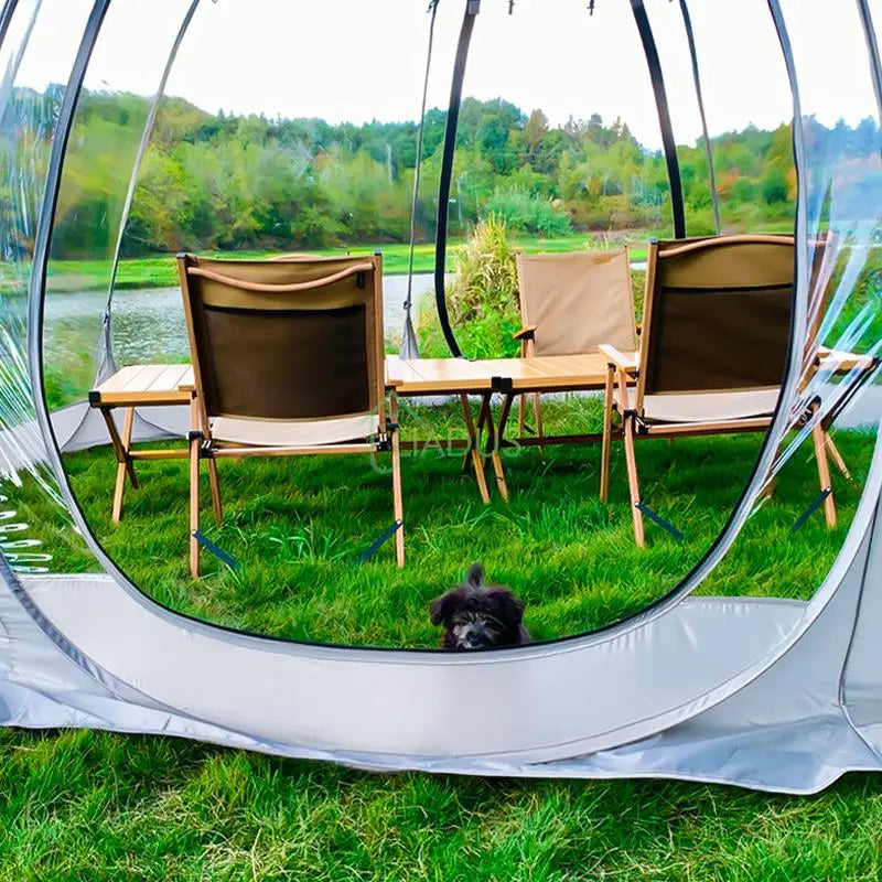 Portable Folding Transparent Outdoor Tent Starry Sky Bubble House Waterproof Winter Sunshine Windproof Camping Shade