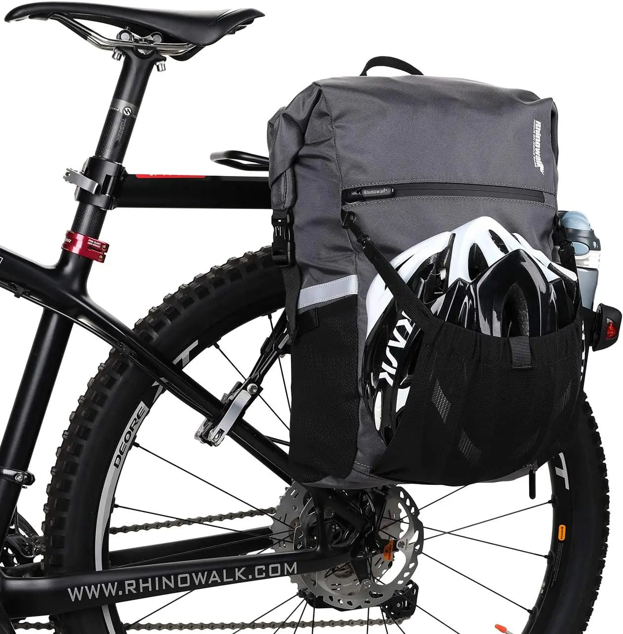 Waterproof Bike Pannier Bag 2-in-1 Saddle & Shoulder Bag for Cycling