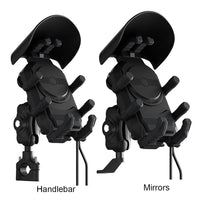 Motorcycle Phone Holder 15W Wireless Charger Shockproof Fast Charger Stand Anti-Theft Smartphone Handlebar Mount Waterproof
