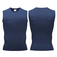 Men Quick Dry Running T-Shirts Compression Vest Sleeveless Quick-Drying Jersey Training Shirt Gym Mens Tank Top