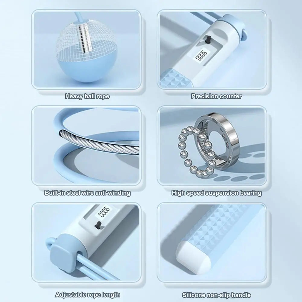 Fitness Jump Rope Body Muscle Training Cordless Jump Rope Ball With Non-Slip Handle Counter Weighted Cordless Jump Rope For Men