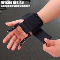 Weight Lifting Hook Grips With Wrist Wraps Hand-Bar Wrist Strap Gym Fitness Hook Weight Strap Pull-Ups Power Lifting Gloves