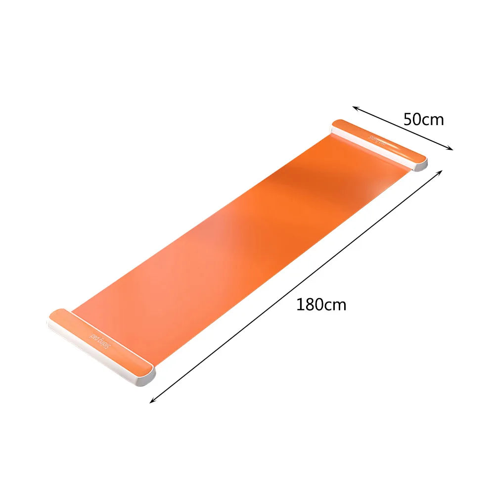 140/180/200CM Yoga Sliding Mat Sport Fitness Glide Pilates Skating Training Board Mat for Ice Hockey Roller Skating Leg Exercise