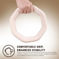 Weight Ring 2-in-1 Kettlebell & Dumbbell, cast iron+PVC coating, Yoga Exercise, Aerobics, Core Training, 4 in a set (0.33LB + 5.