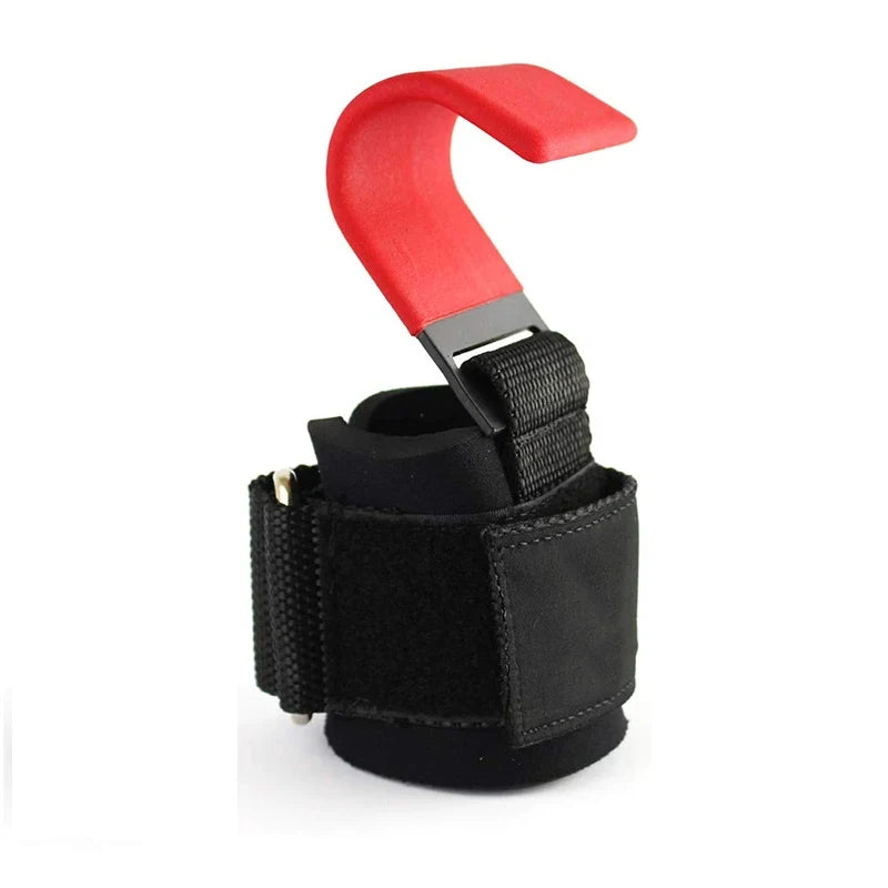 1PCS Weight Lifting Hook Grips With Wrist Wraps Hand-Bar Wrist Strap Gym Fitness Hook Weight Strap Pull-Ups Power Lifting Gloves