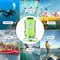 20L Inflatable Open Swimming Buoy Tow Float Dry Bag With Waist Belt For Boating Rafting Swimming Bucket Water Sport Safety Bag