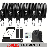 Resistance Bands Set, Exercise Bands With Door Anchor, Handles, Carry Bag, Legs Ankle Straps For Resistance Training