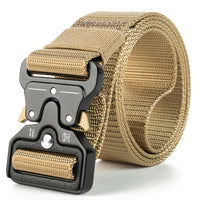 Men's Tactical Belt Heavy-Duty Nylon Belt With Quick-Release Buckle | Adjustable Work Belt For Outdoor Training