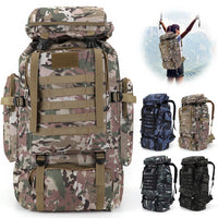 80L Comfort Breathable Camouflage Backpack Waterproof Wear-resistant Climbing Backpack Outdoor Sports Rucksack Ski Hiking Bags