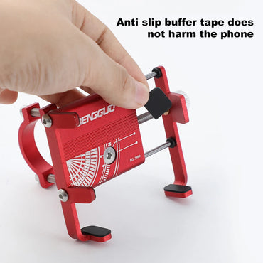 Bicycle Phone Reliable Mount Aluminium Alloy MTB Phone Mount Stand Adjustable Bike Phone Nonslip Holder Fixed Navigation Bracket