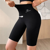 Women Butt Lifting Yoga Shorts Elastic Workout High Waist Tummy Control Ruched Booty Pants Seamless Gym Compression Tights