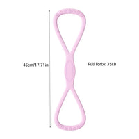 Figure 8 Yoga Resistance Band 35 LB Soft Silicone Exercise Band Quick Rebound Fitness Resistance Band Gym Stretching Pilates