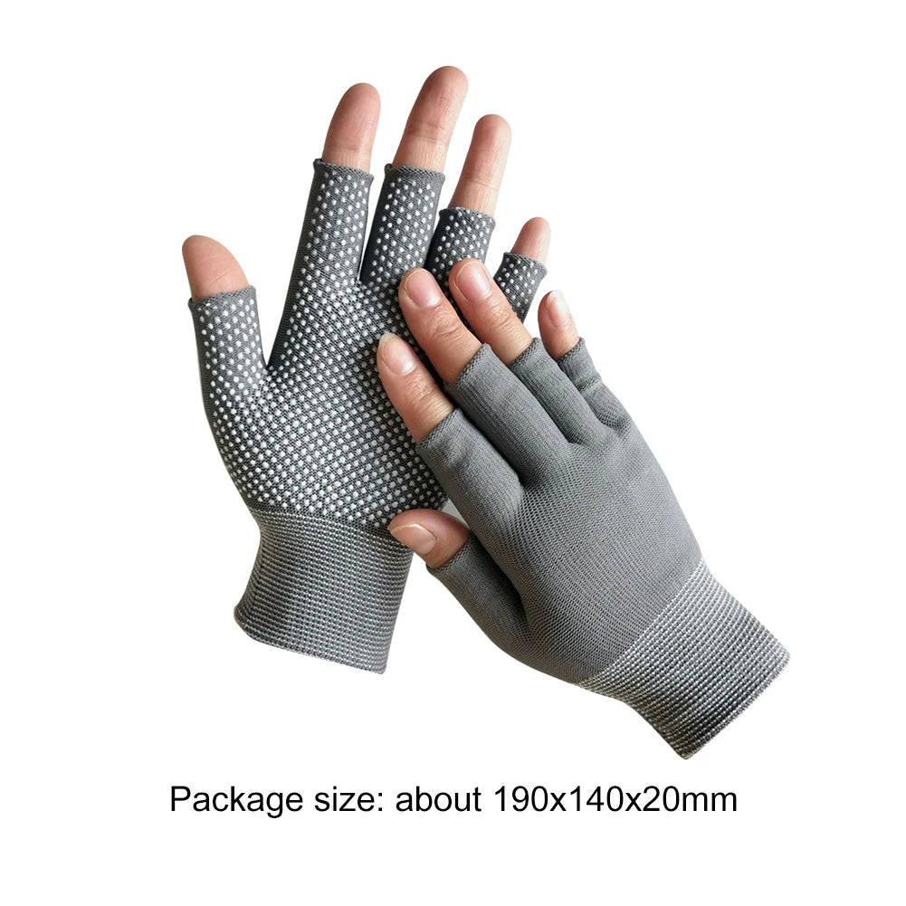 Half Finger Fishing Gloves Breathable Driving Gloves Non-slip Riding Gloves Workout Mittens for Cycling Fishing Driving